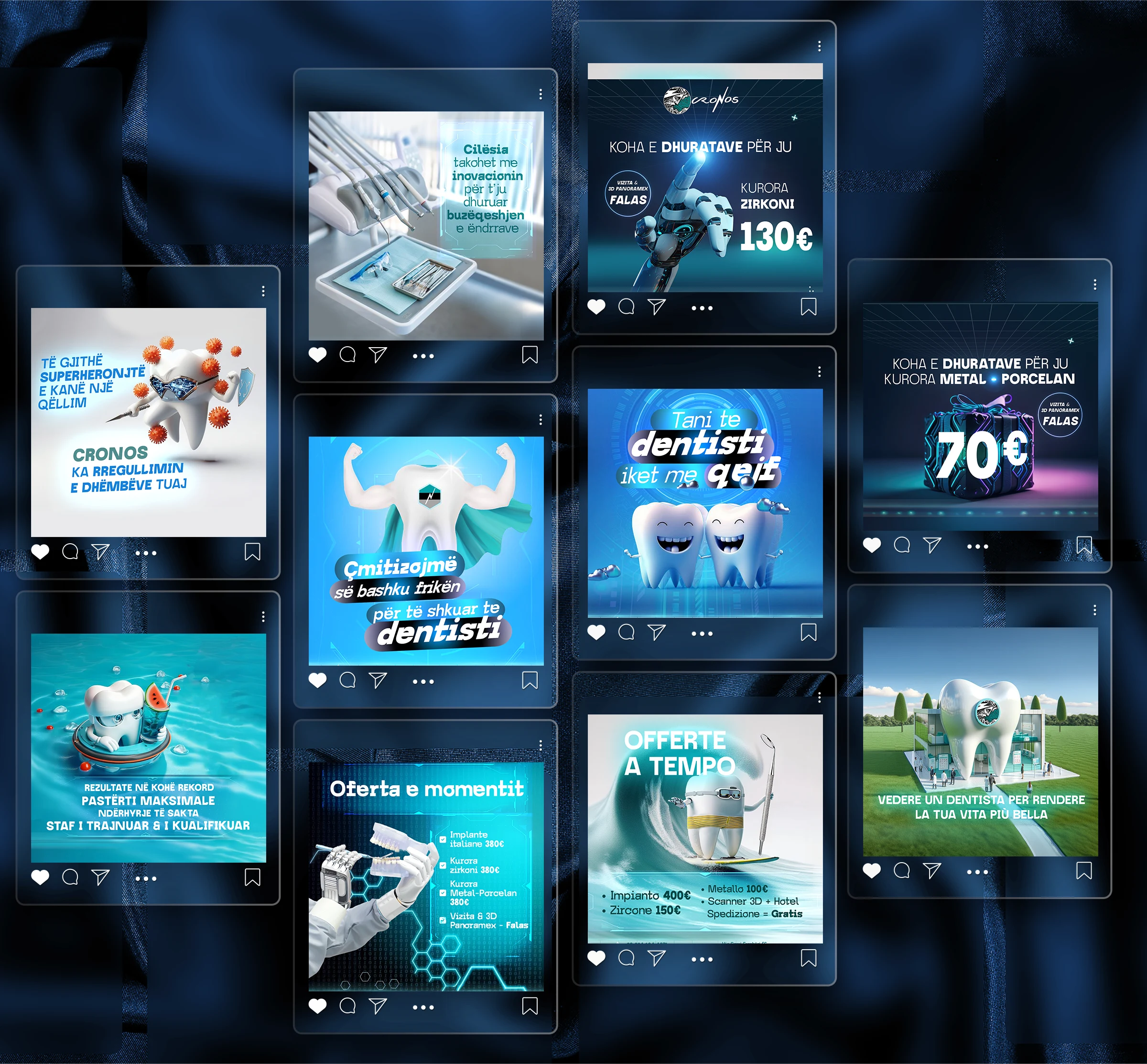 Cronos Clinic | Social Media Contents — Social content / Art direction